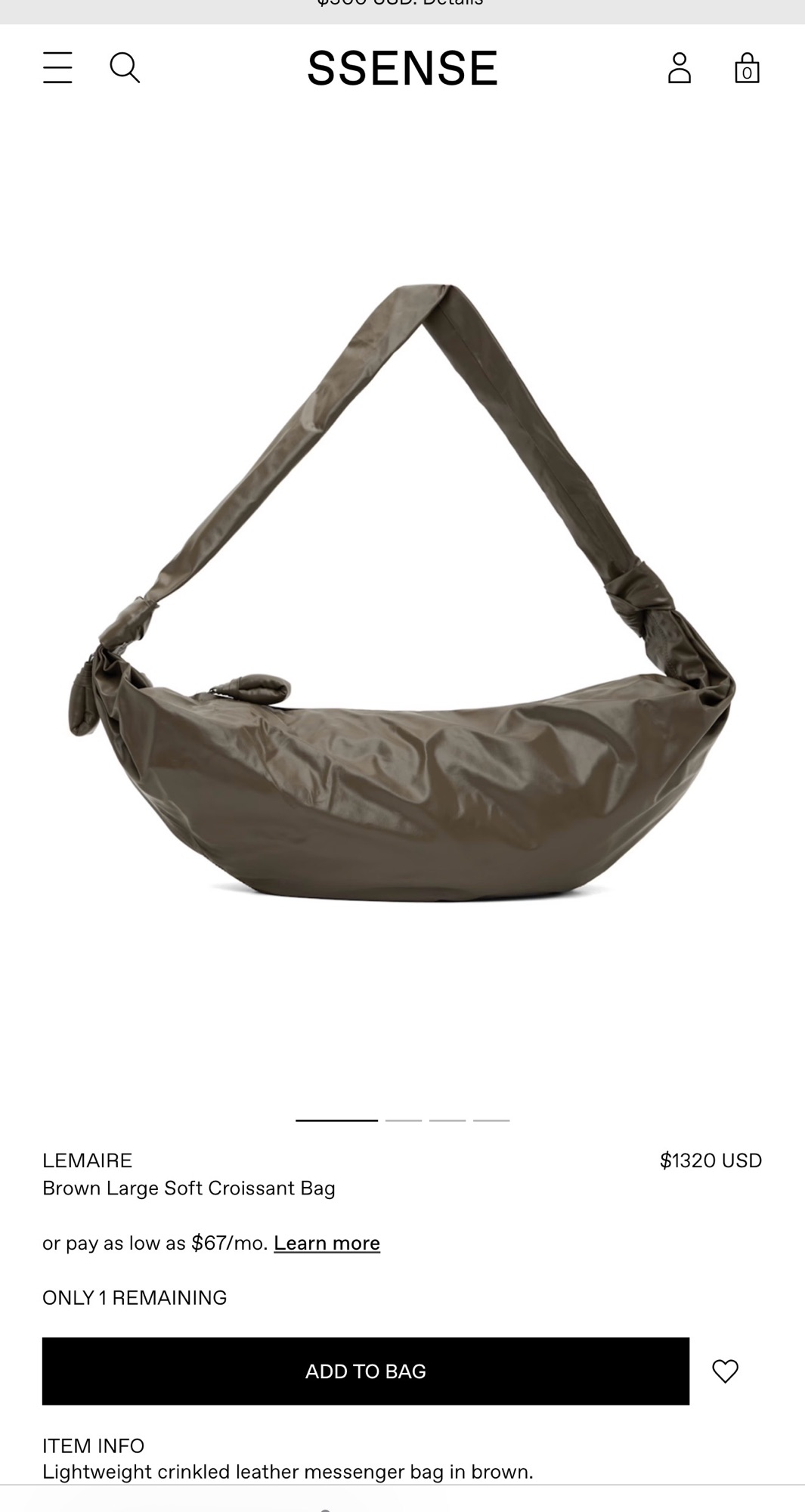 Lemaire soft croissant bag - 1