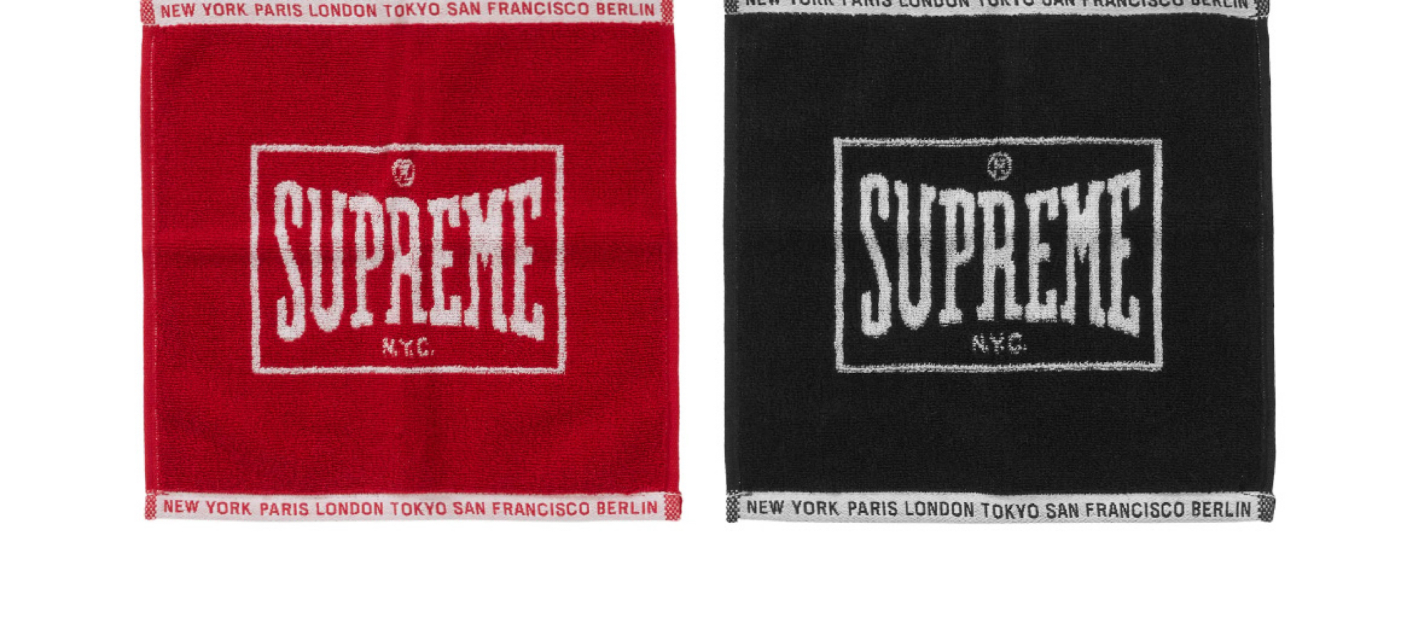 정품 슈프림 미니 타월 2개 세트 손수건 - 1