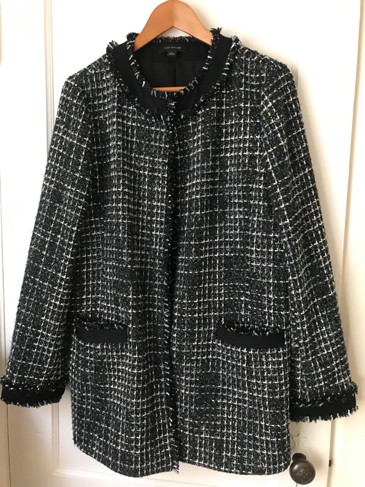 Tweed Jacket Coat -Ann Taylor Size L - 1
