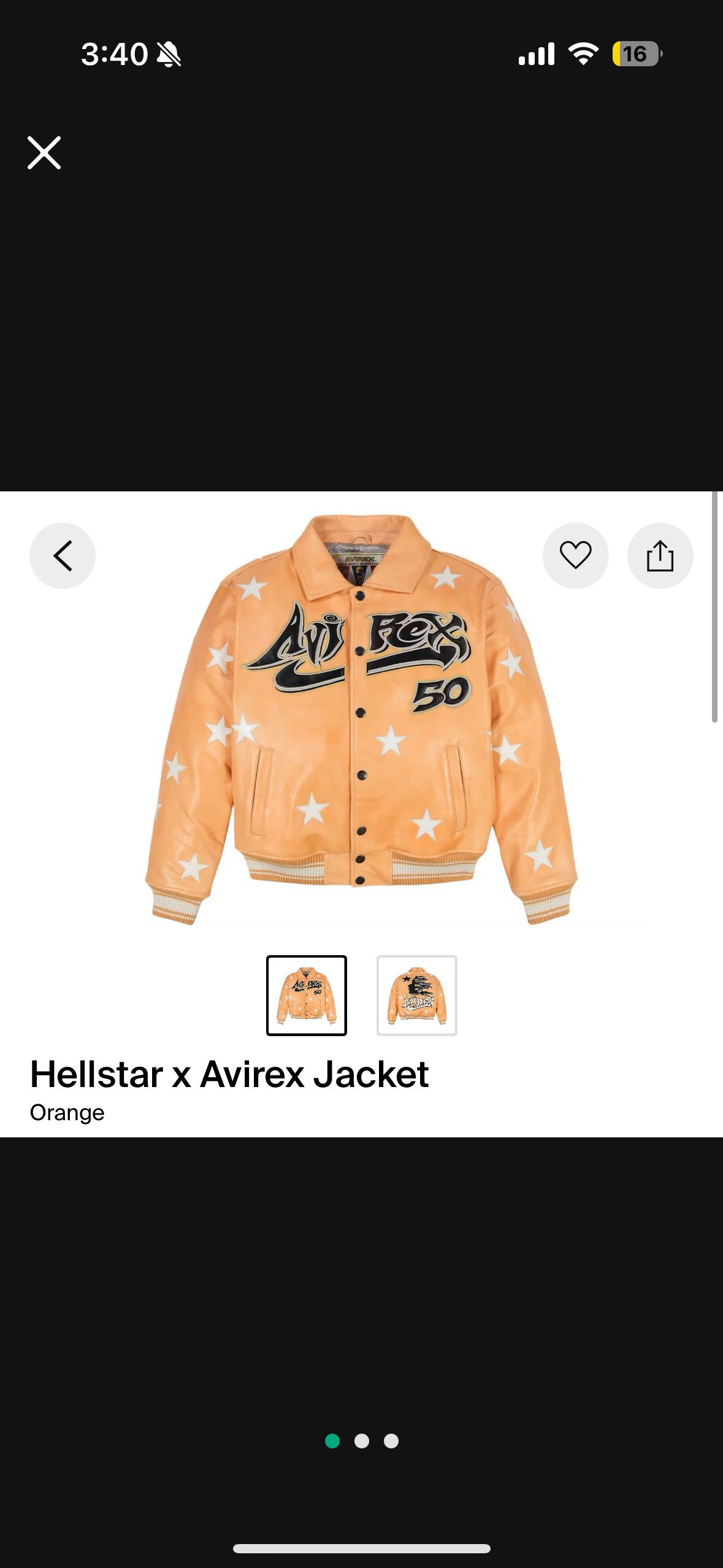 Hellstar x Avirex 레더자켓 L 새상품 - 1