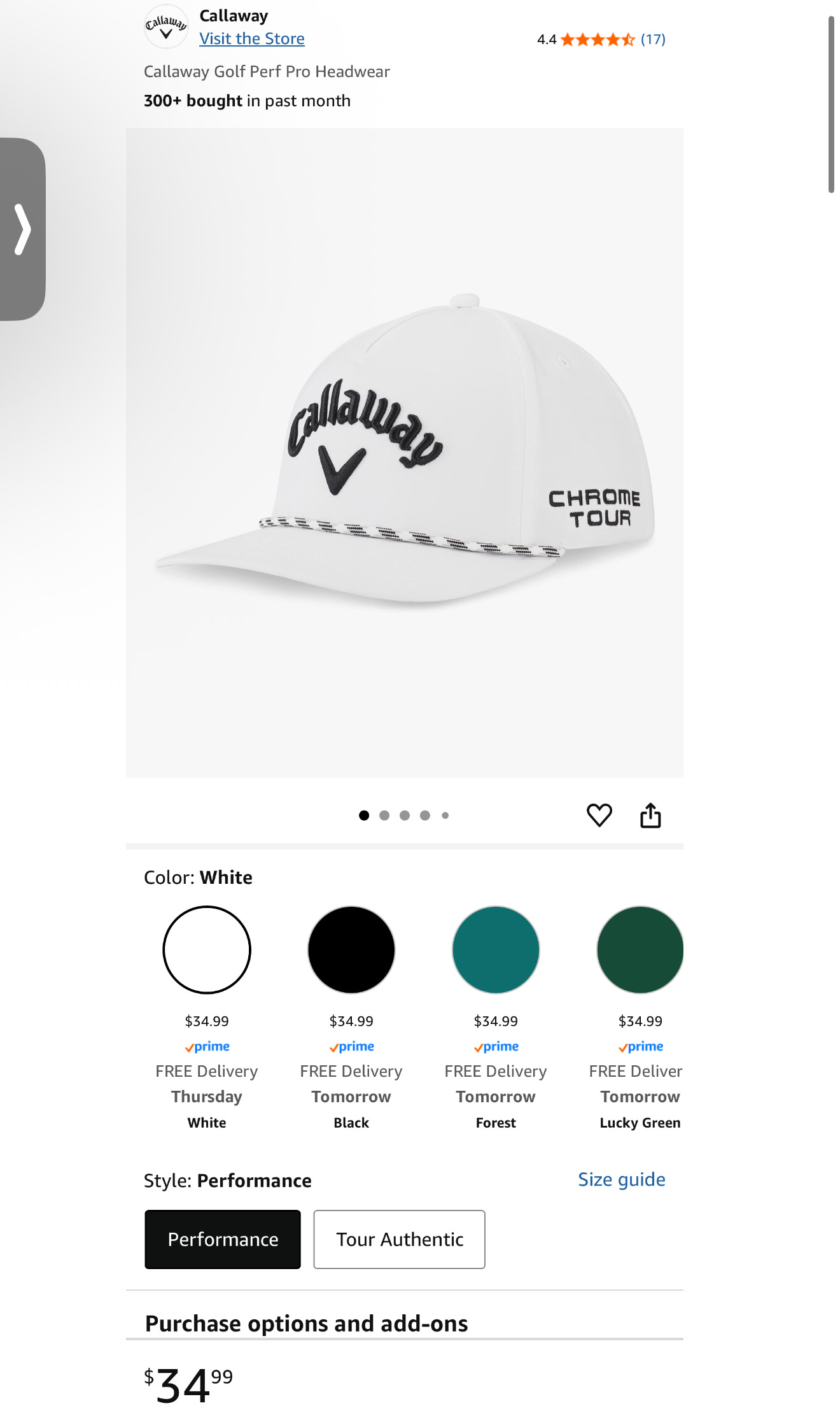 Callaway 골프 모자 - 1