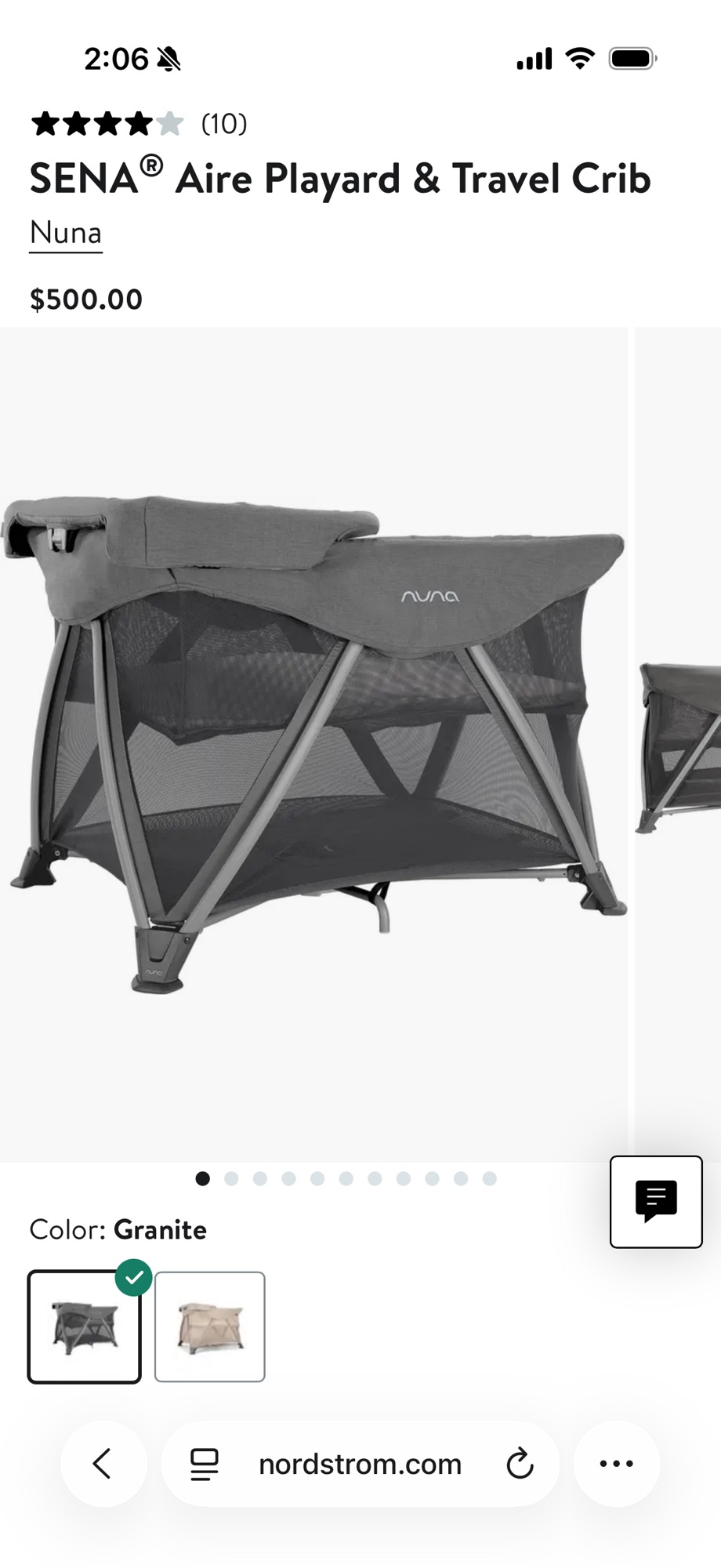 Nuna sena aire crib & changer - 1