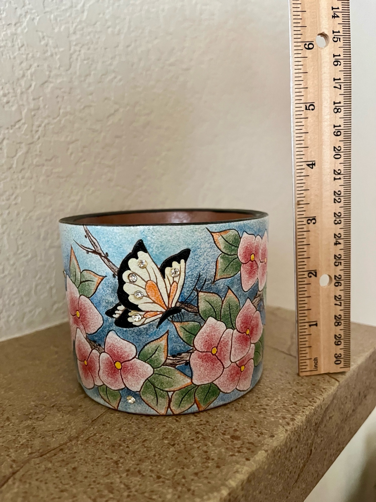 나비 스톤 테라코타 다육이 화분 - 1