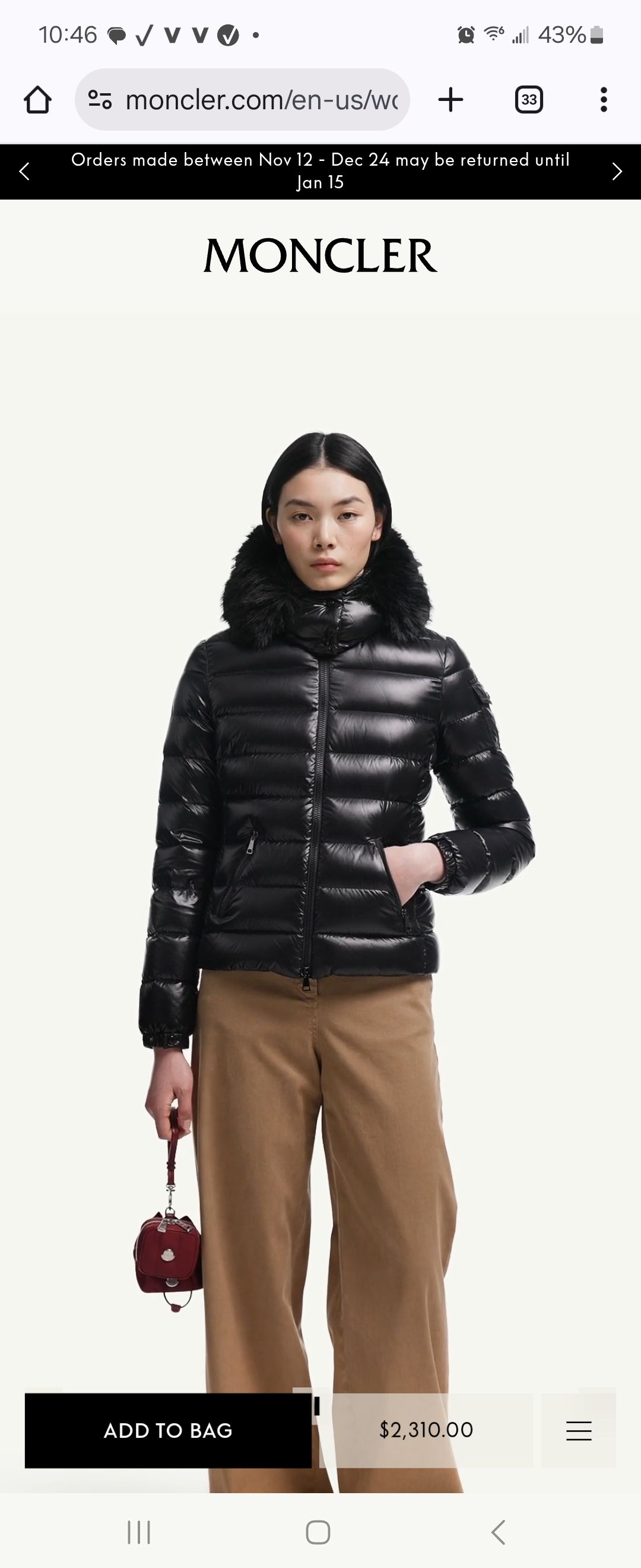 몽클레어 Moncler Badyfur Giubbotto - 1