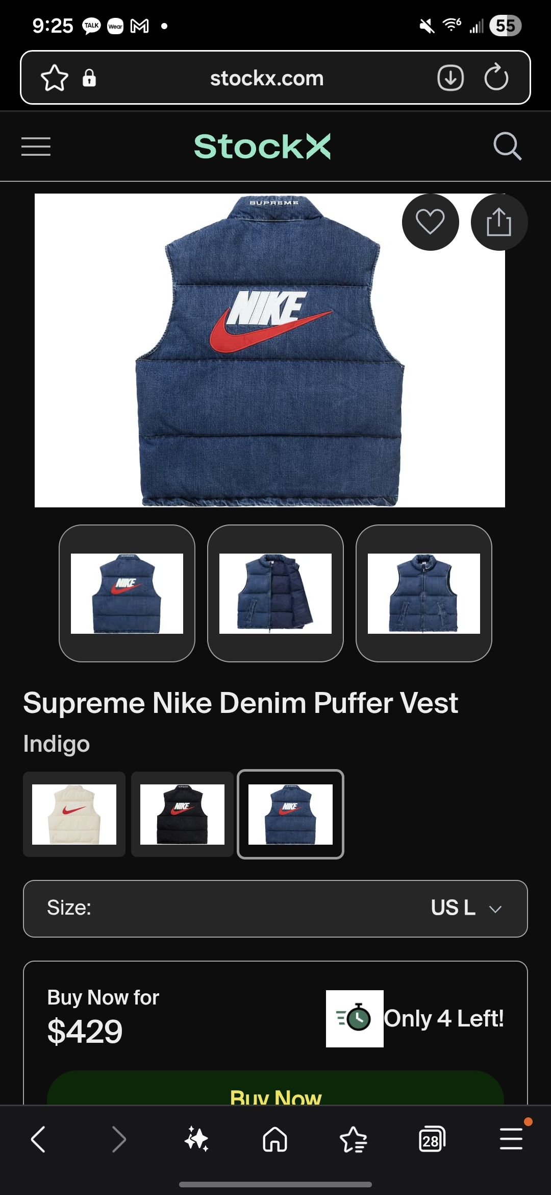 새상품) 나이키 슈프림 베스트 & 벙거지 - 1