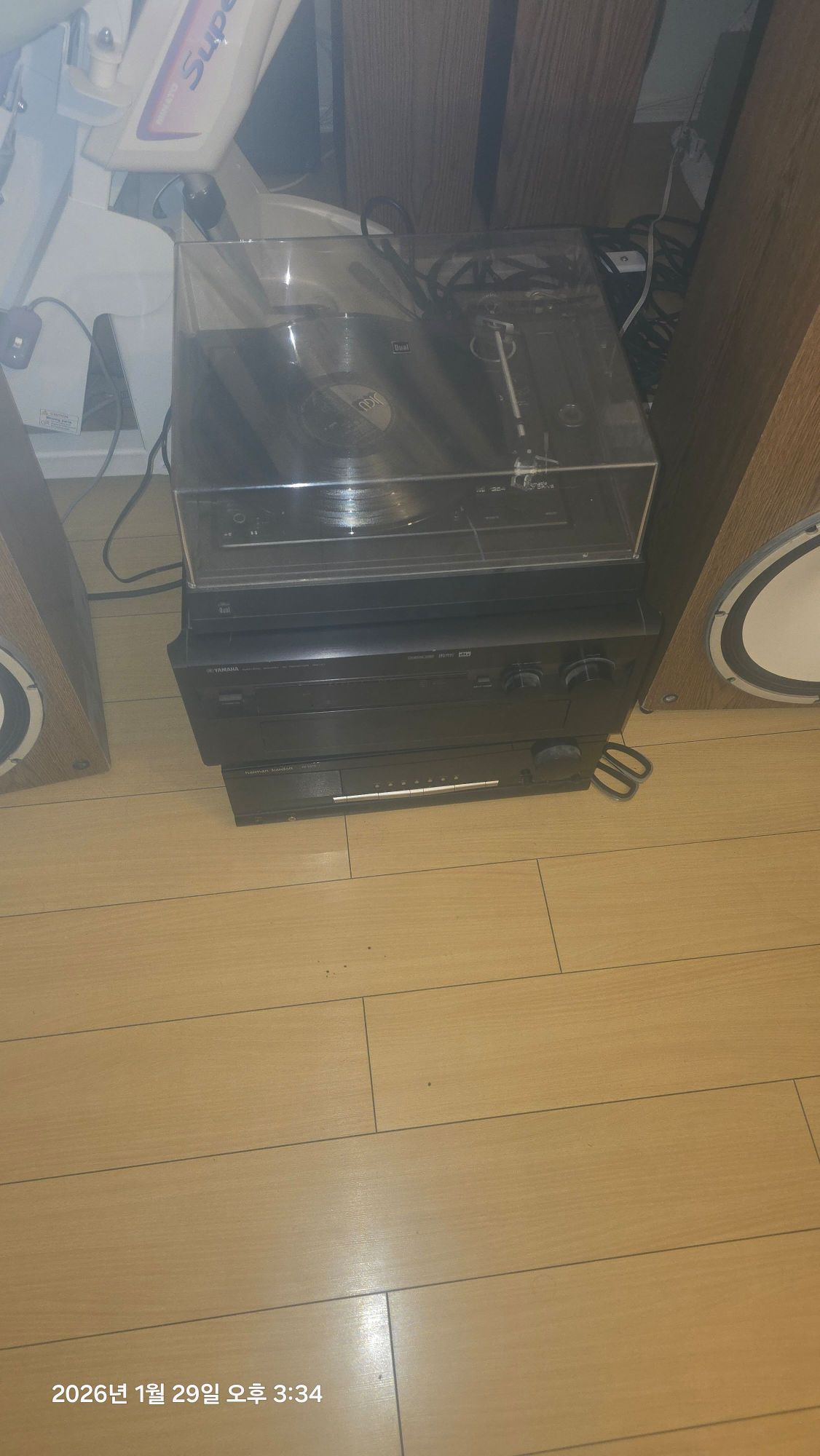 Duel turn table 1254..with amp speaker - 1