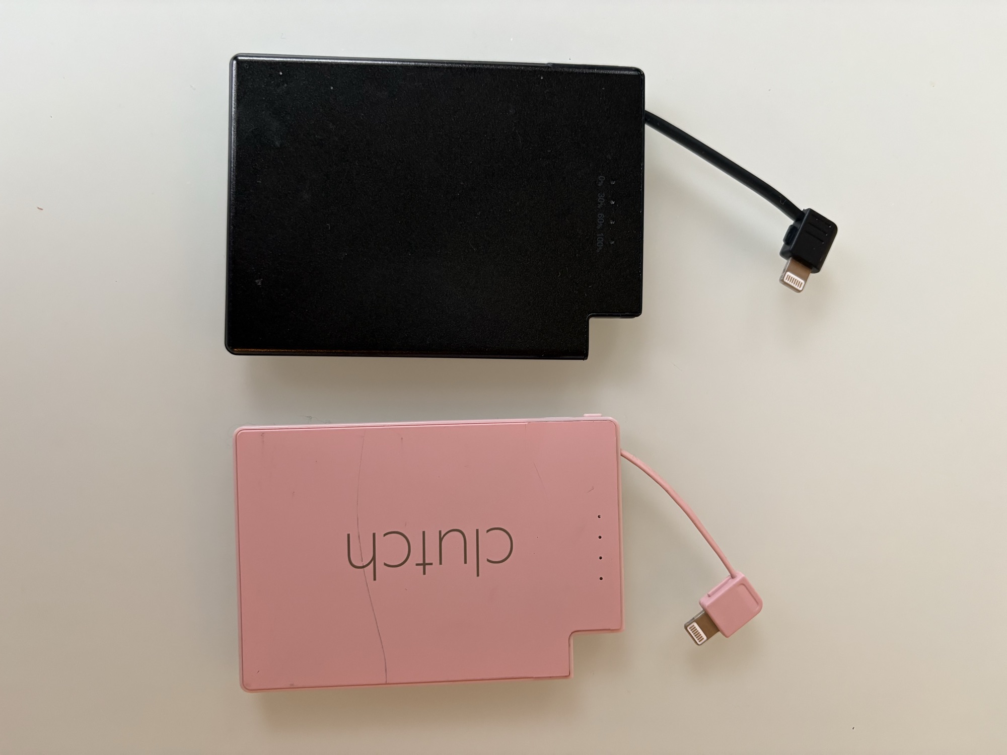 Clutch 카드형 아이폰 보조배터리 2개 세트 (라이트닝 내장형) - 1