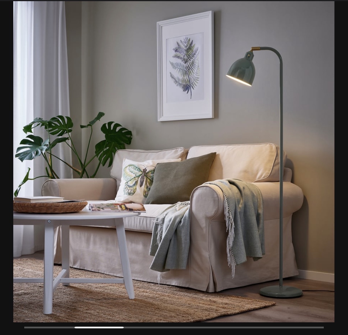 이케아 RÖDFLIK 플로어 / 독서등 (그린)-마지막 - 1