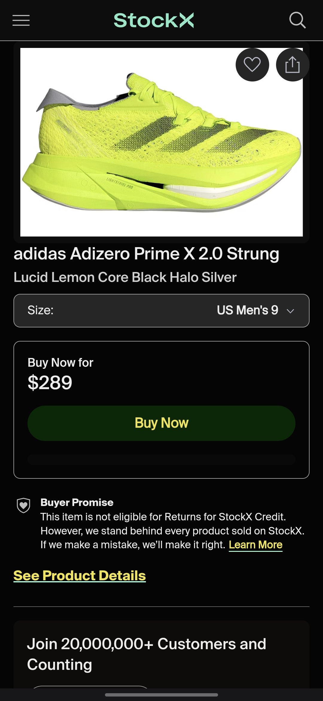 Like new) adidas adizero prime x2 size 9 - 1