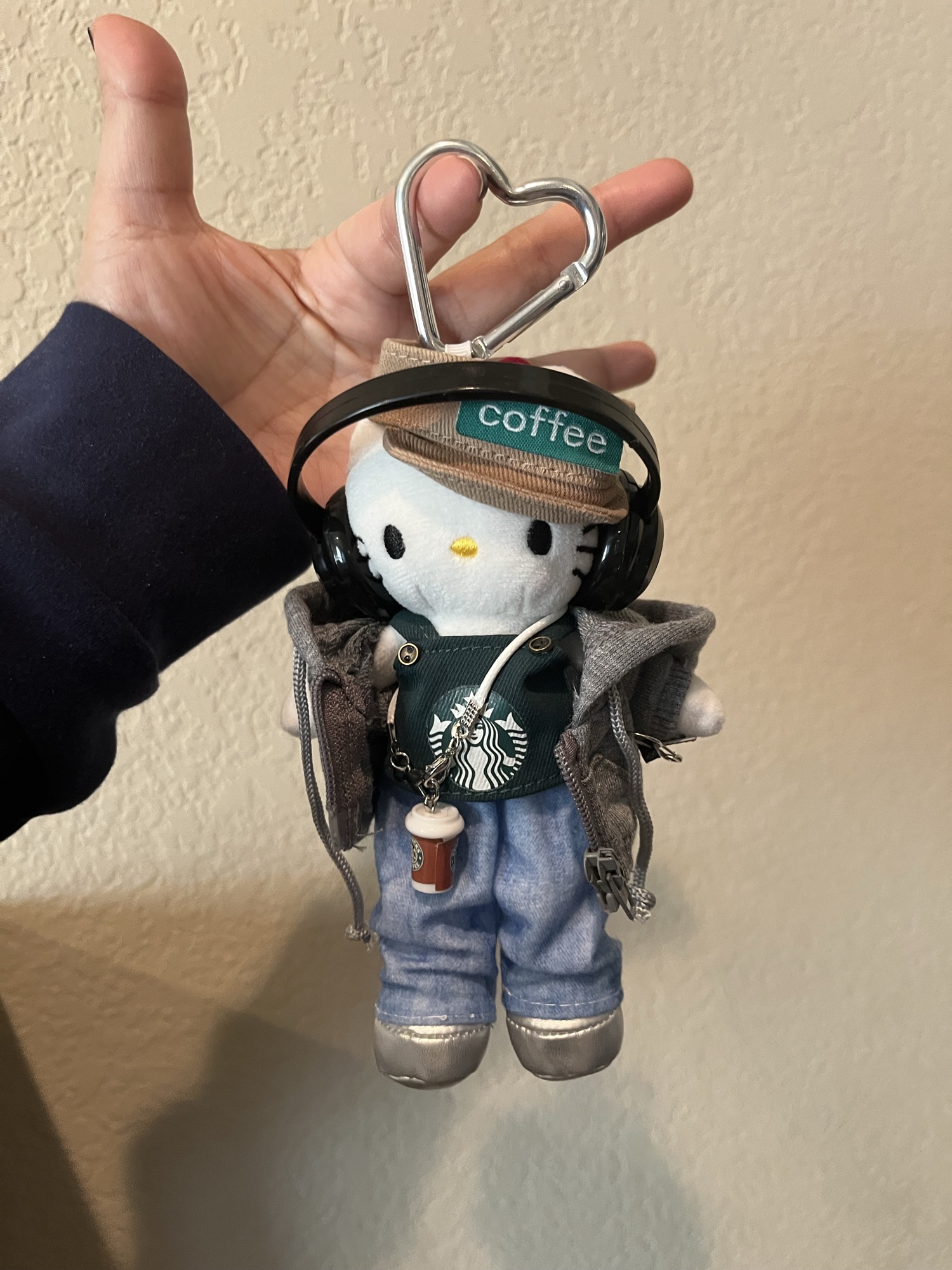 키티링 hello kitty keychain 헬로키티 핸드백 charm - 1