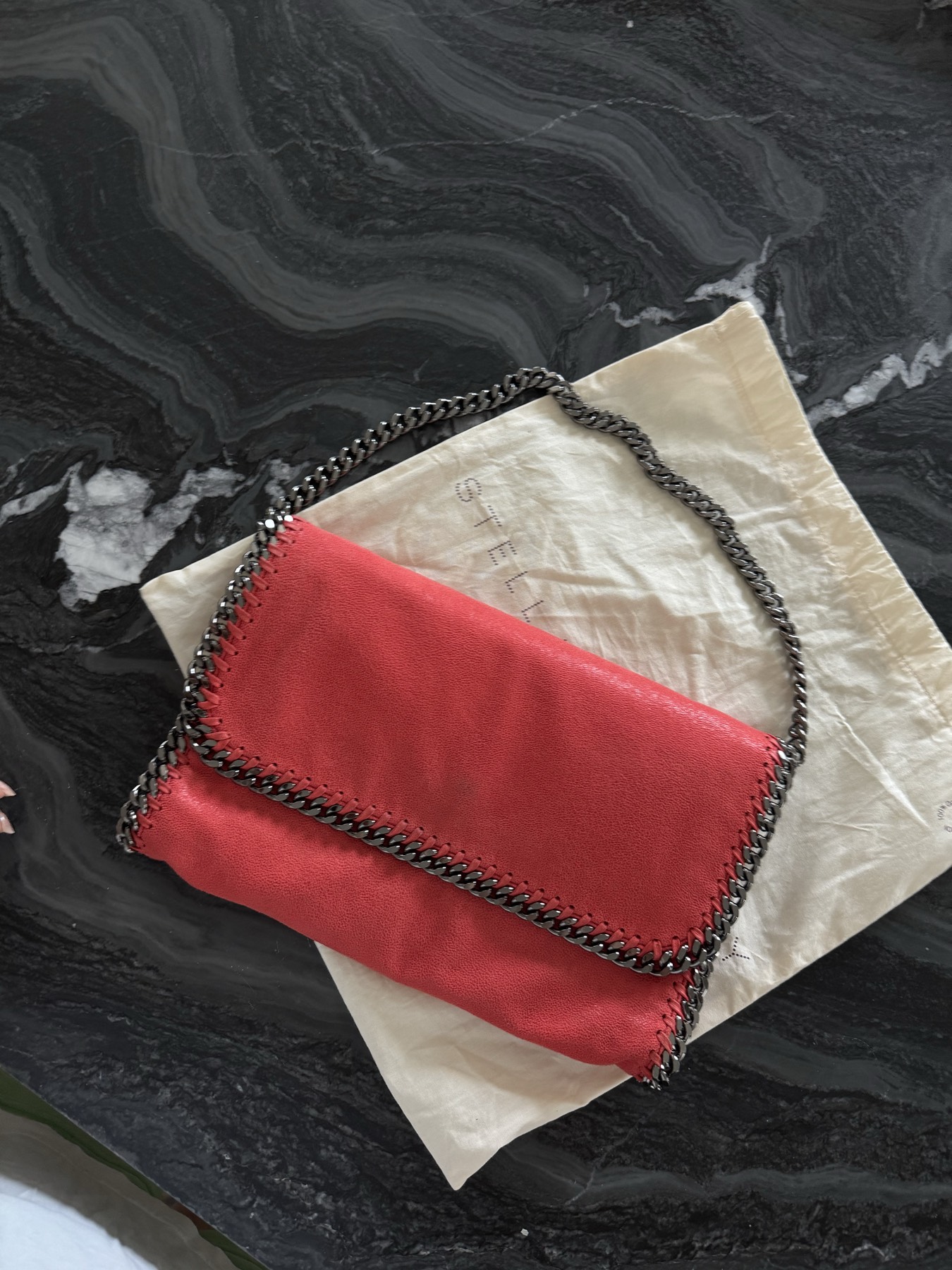 Stella mccartney 스텔라 맥카트니 숄더 클러치 오렌지 - 1