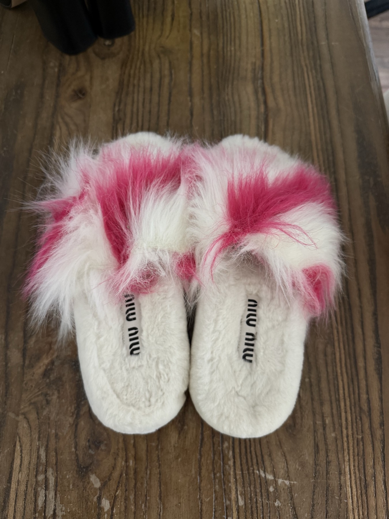 미우미우 퍼 슬리퍼 35 - 1