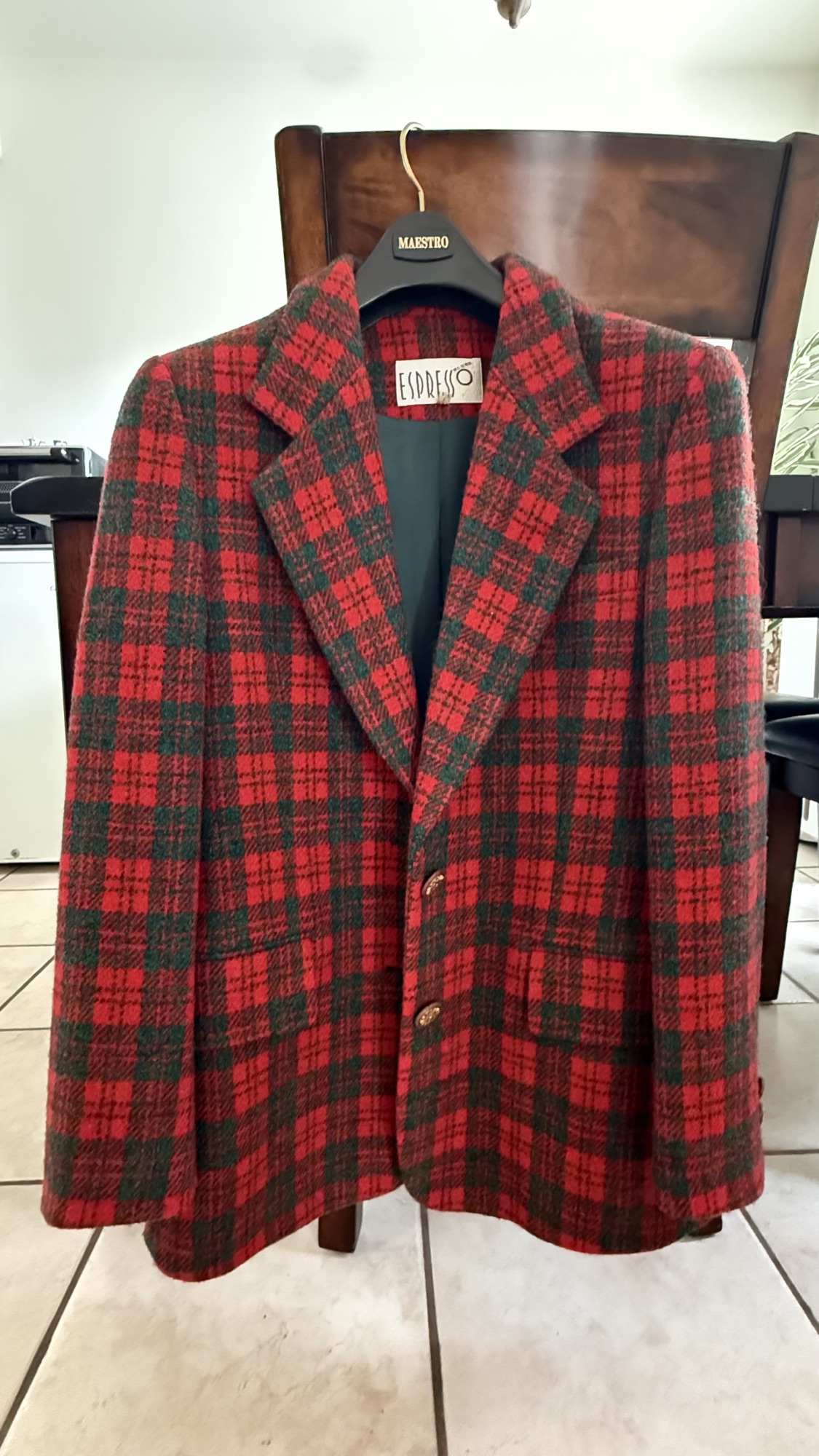 최고급 모직 겨울 정장 자켓 한국제품 Small - 1