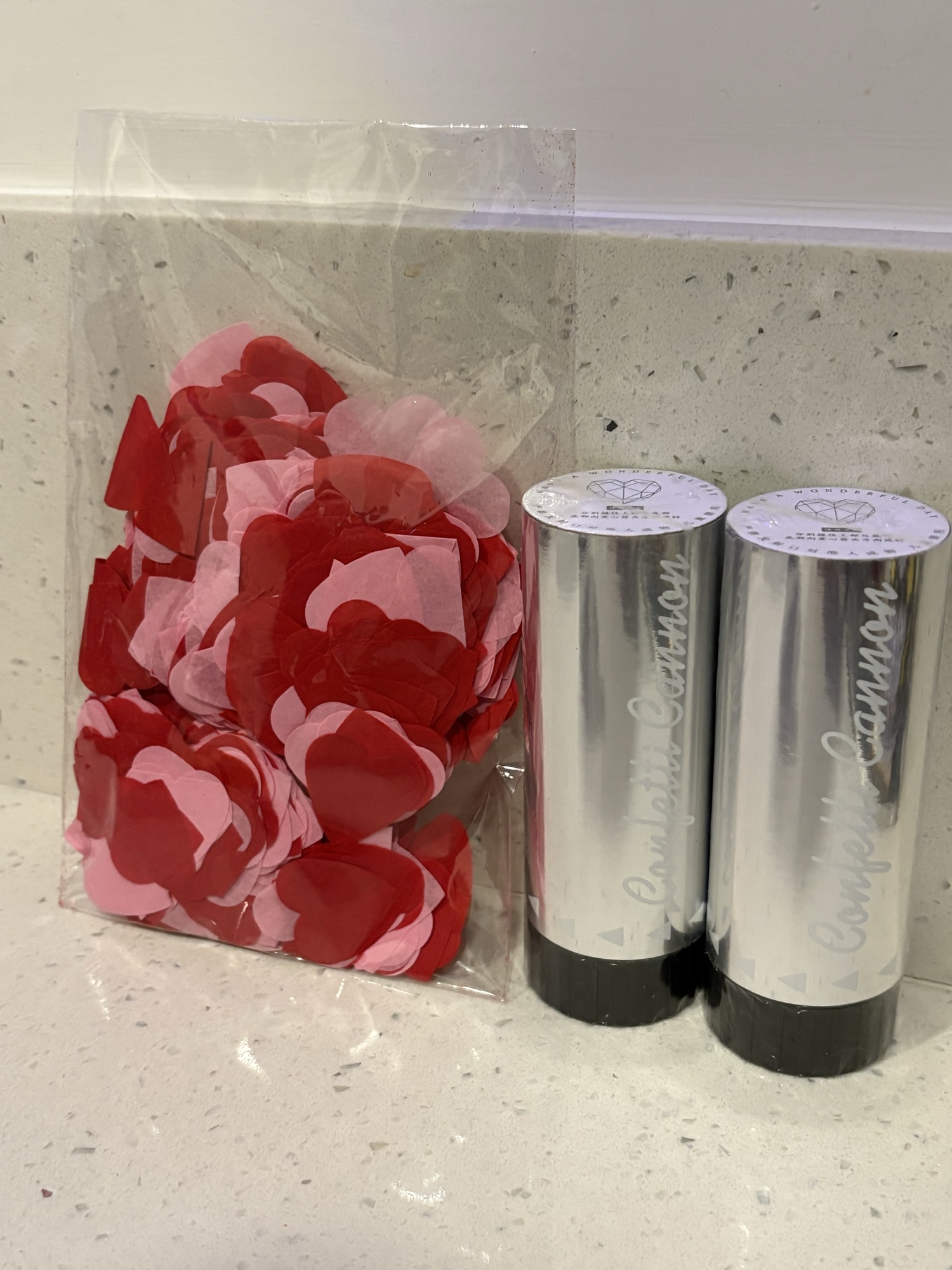 하트 / 실버 컨페티 - 1