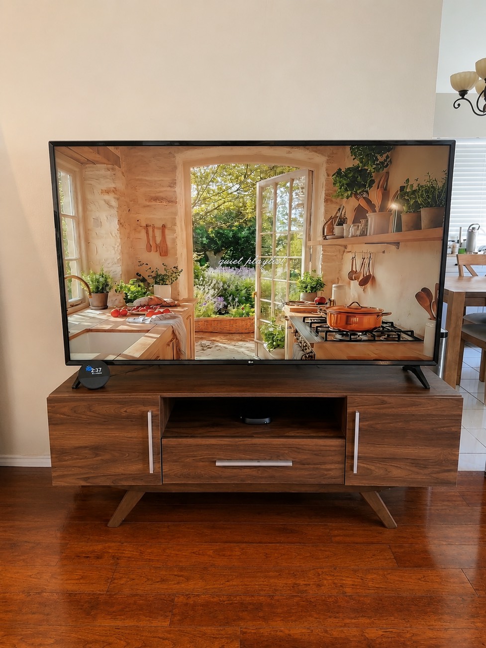 LG 65인치 4K TV + TV 선반 세트 - 1