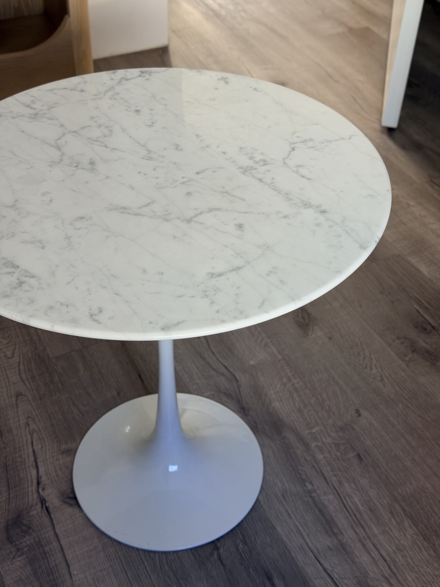 White Tulip Marble small side Table - 1
