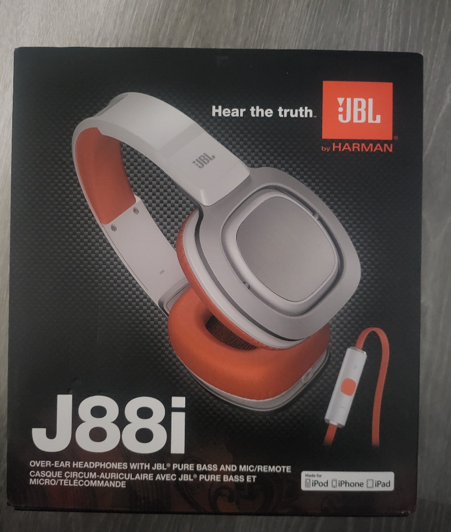 JBL J88i 헤드폰 화이트/오렌지 - 1