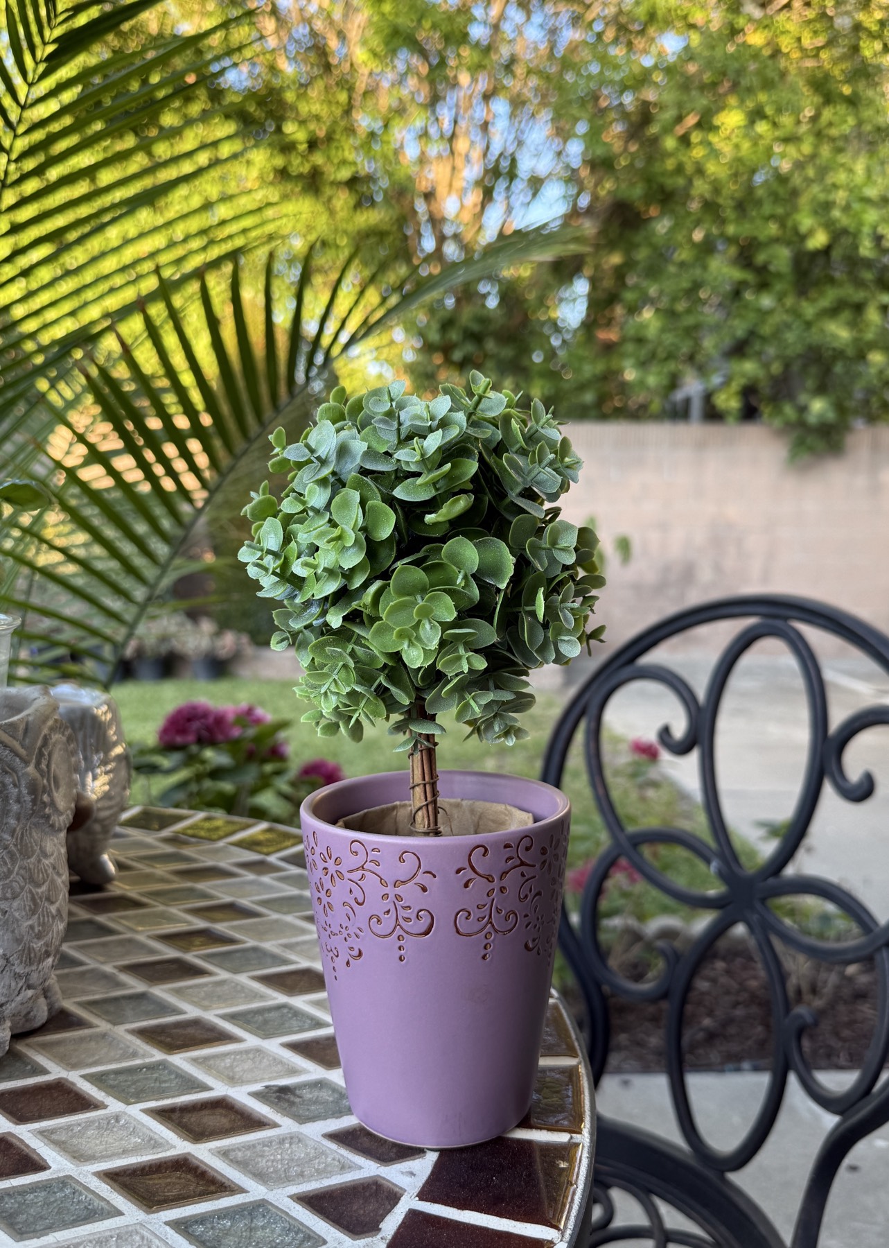 Artificial plant in ceramic planter - 1
