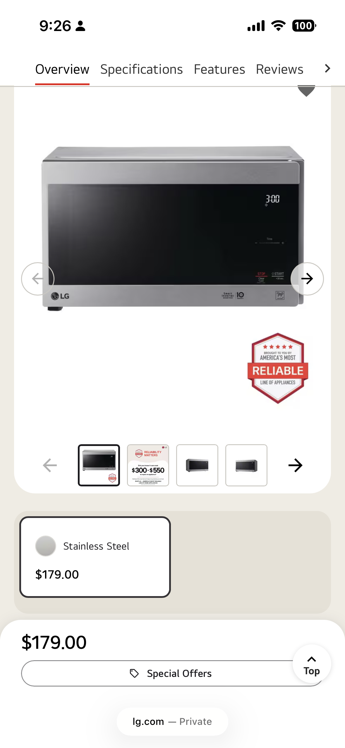 LG Stainless Microwave(전자레인지) - 1