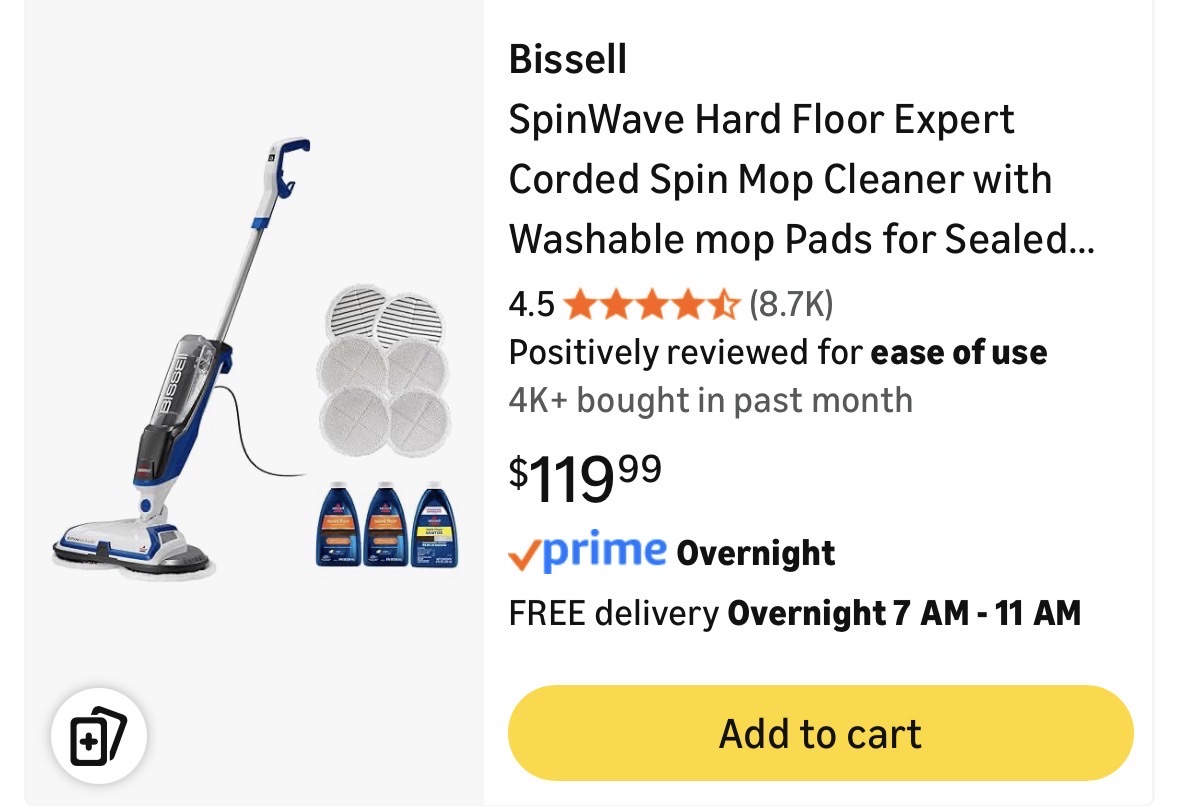 BISSELL 스핀웨이브 바닥청소기 - 1