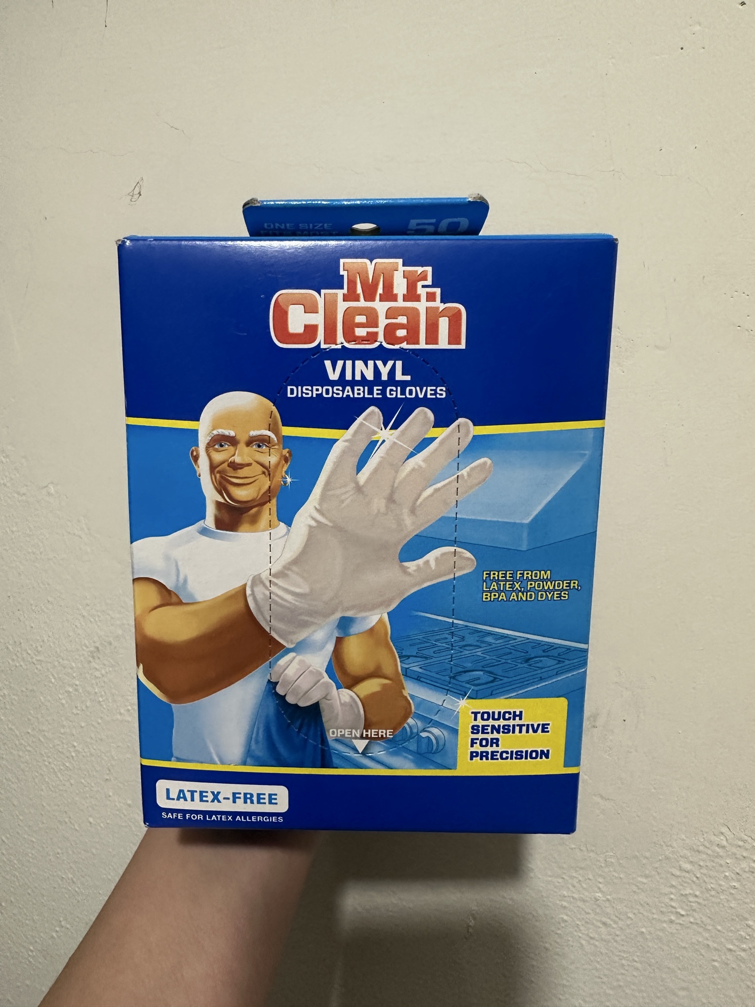 Mr. Clean 비닐 일회용 장갑 (라텍스 프리) - 1