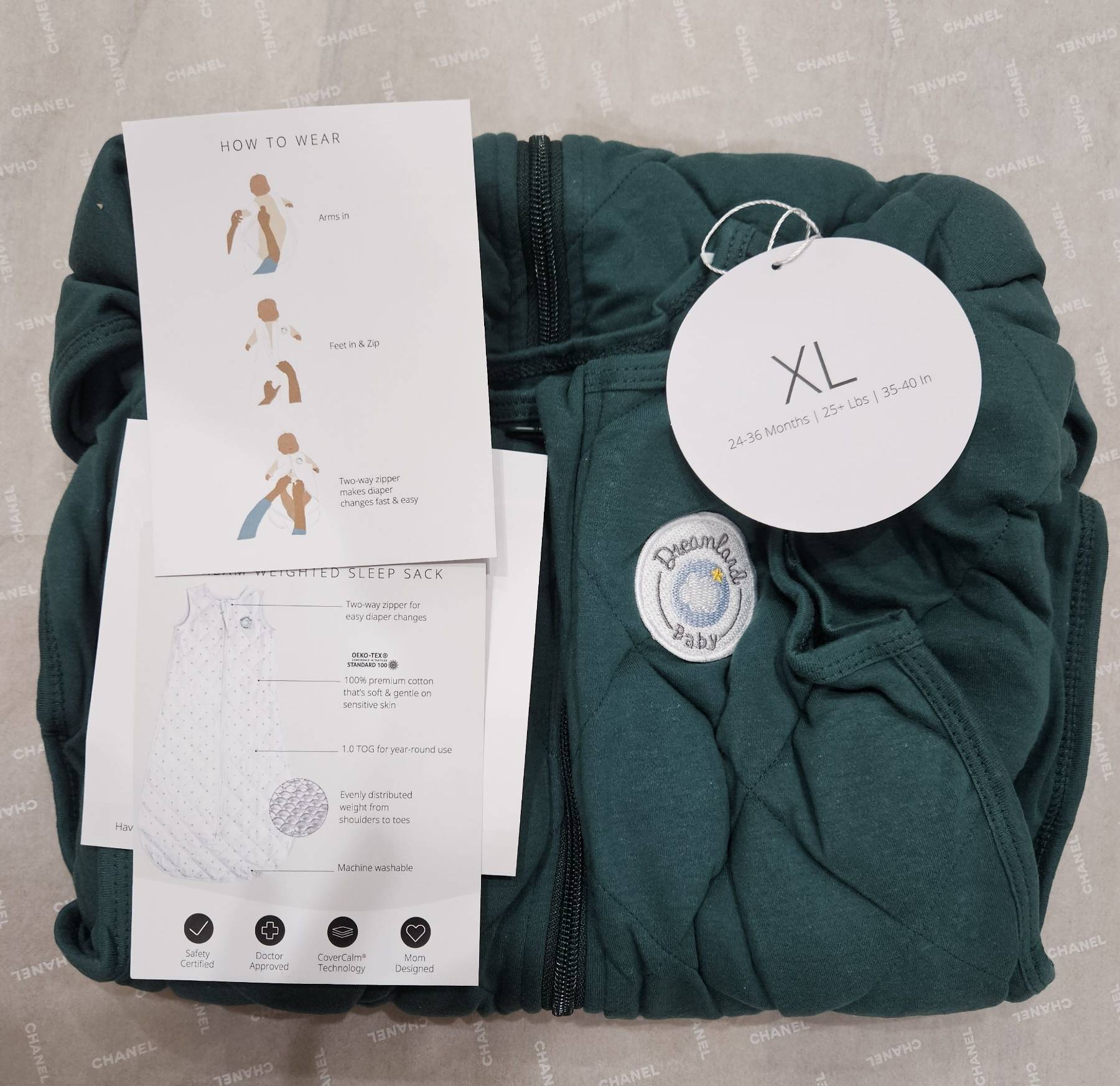 Halo Dreamland Baby Weighted Sleep Sack, XL (다크그린) - 1