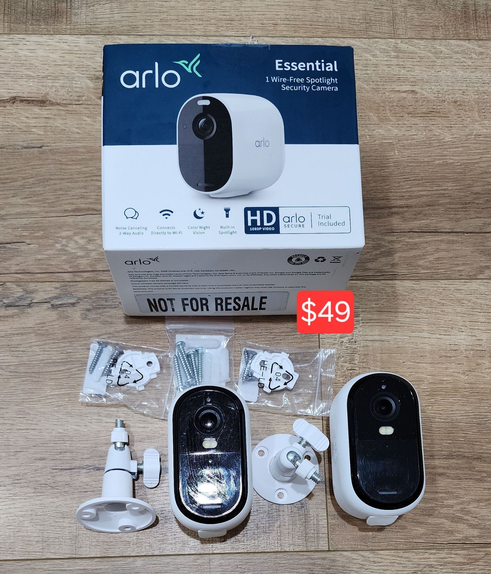 Arlo Essential 무선 wifi cctv 1080HD x 2개 가격 - 1