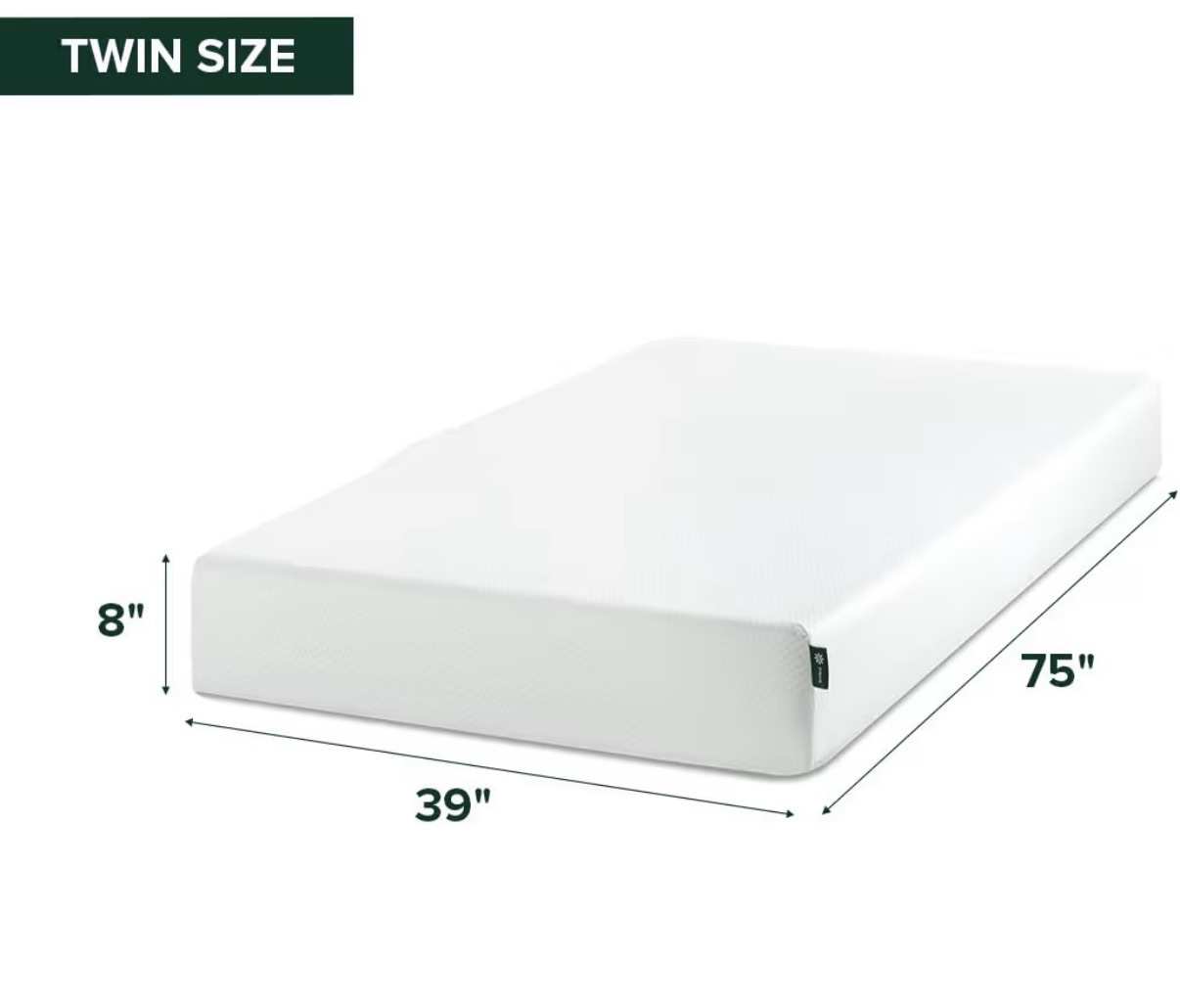 twin size memory foam mattress - 1