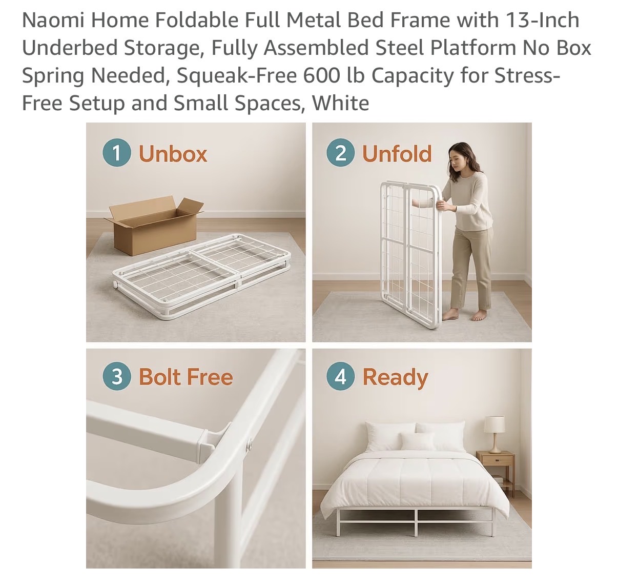 twin size bed frame -white - 1
