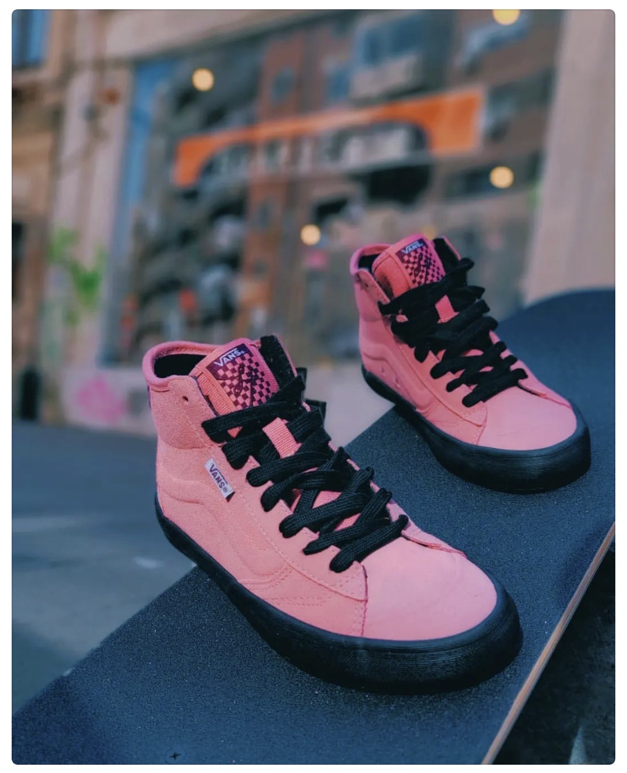 Vans The Lizzie Rosette & Black Skate Shoes - 1