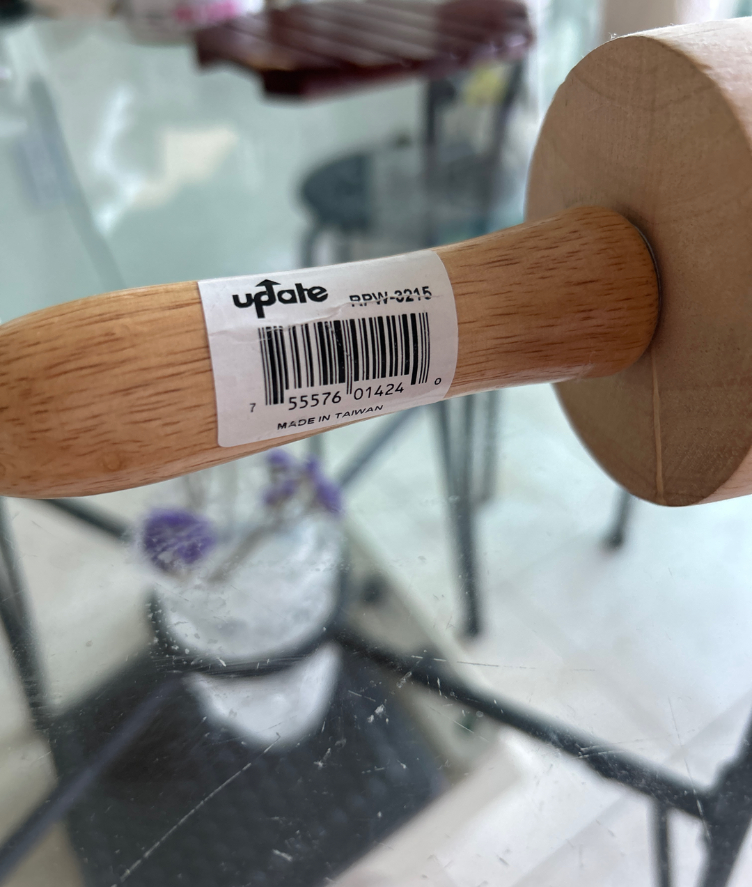 목재 롤링핀 (우드 반죽밀대) Update International RPW-3215 Rolling Pin Wood 15In - 1