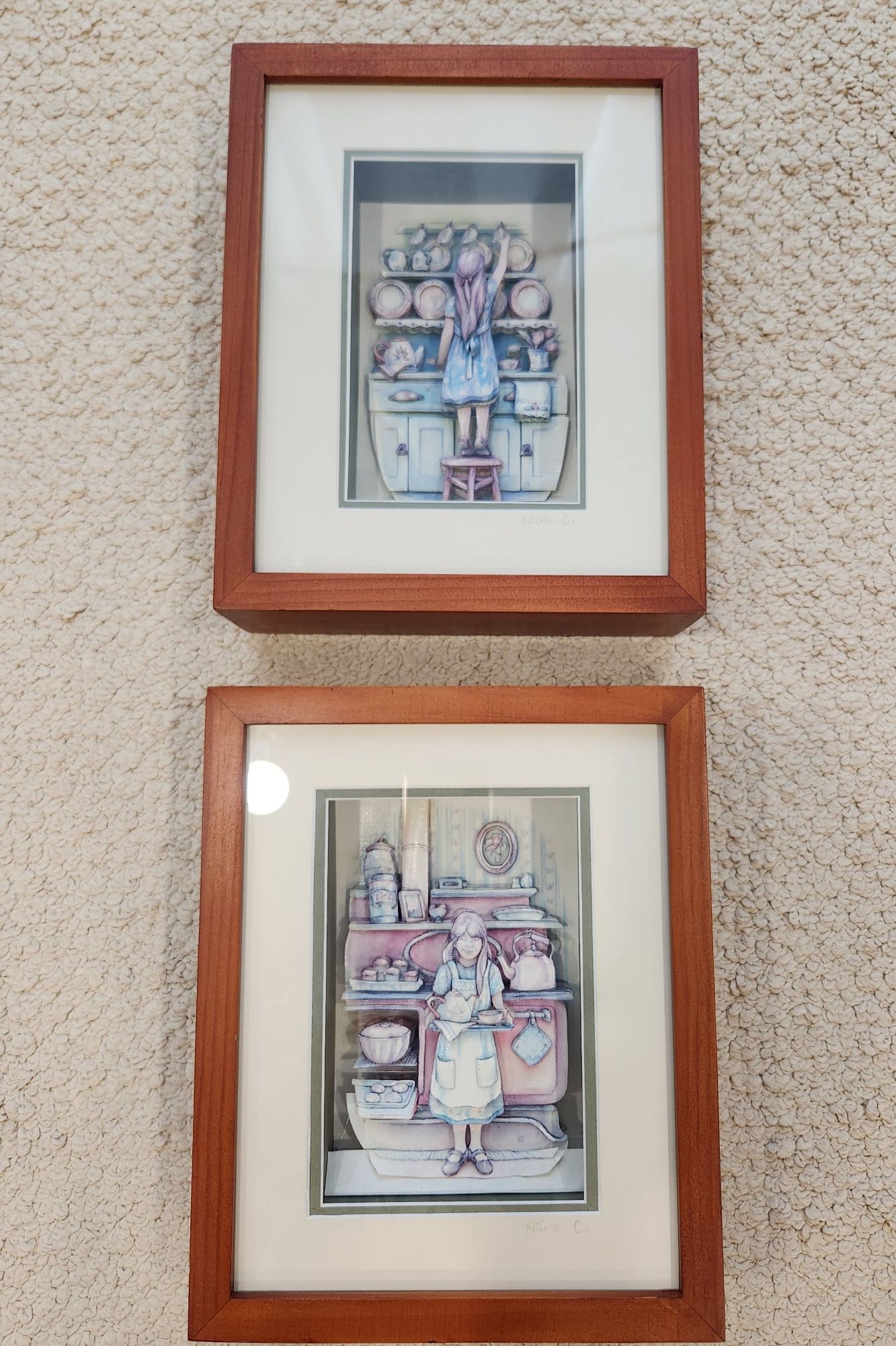 직접 작업 페이퍼톨 입체그림 액자 세트 - 1