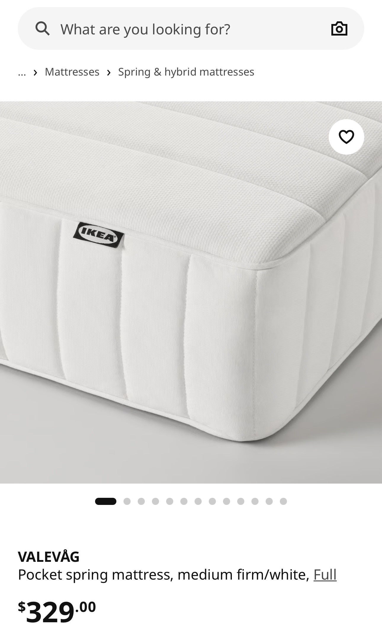 IKEA VALEVAG 포켓스프링 매트리스 풀사이즈 - 1