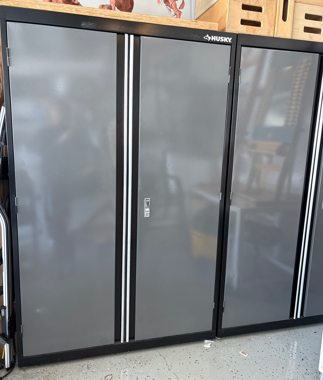 허스키 metal garage shelf unit - 1