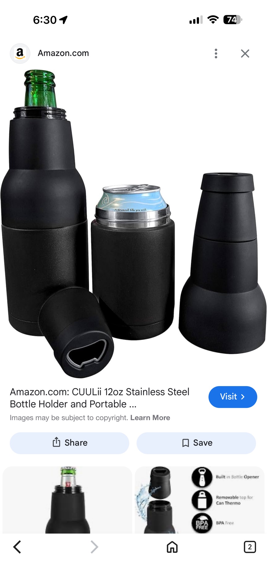 Beer cooler with bottle opener - 1