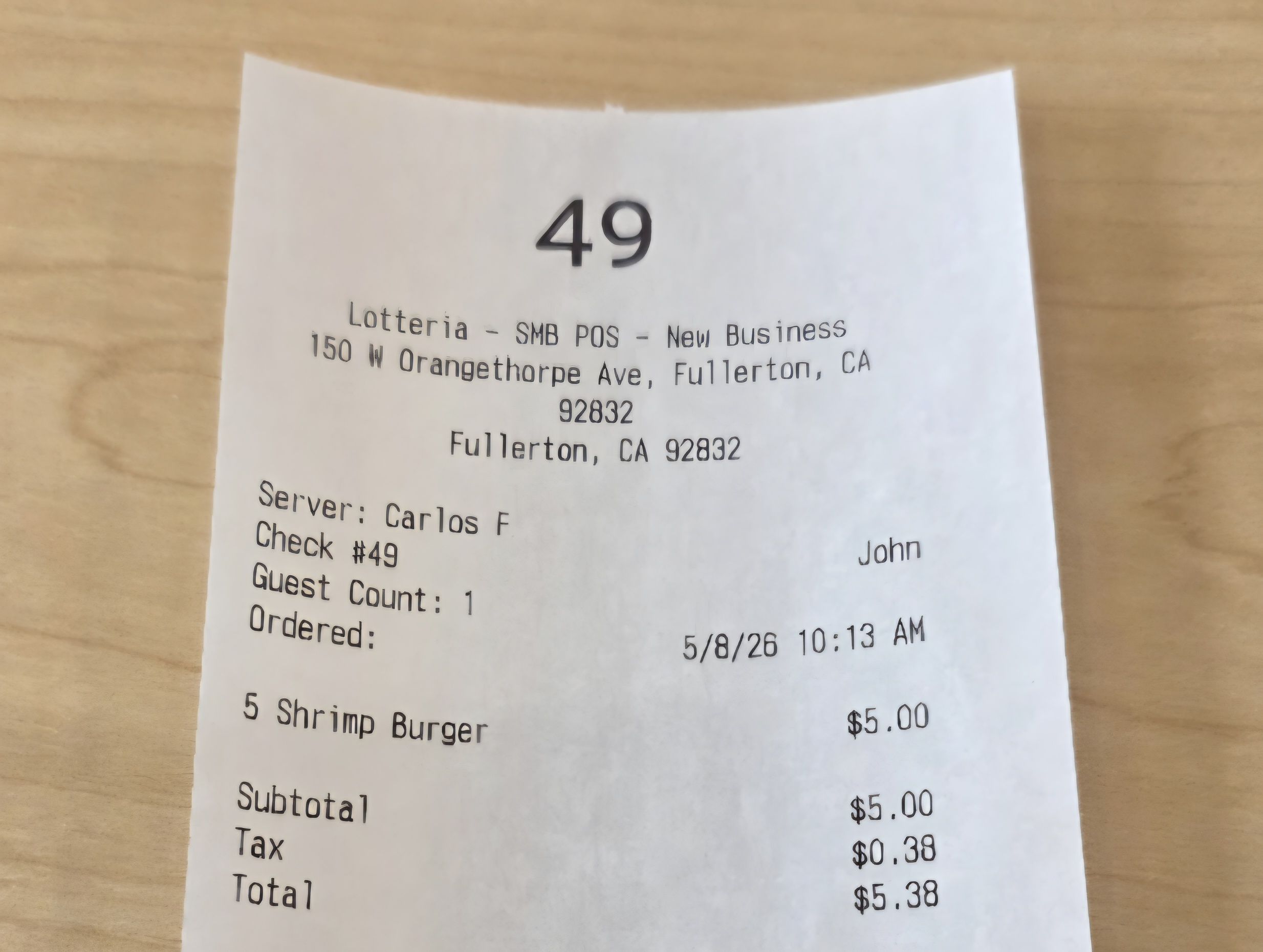Lotteria Shrimp 버거 $1 - 2