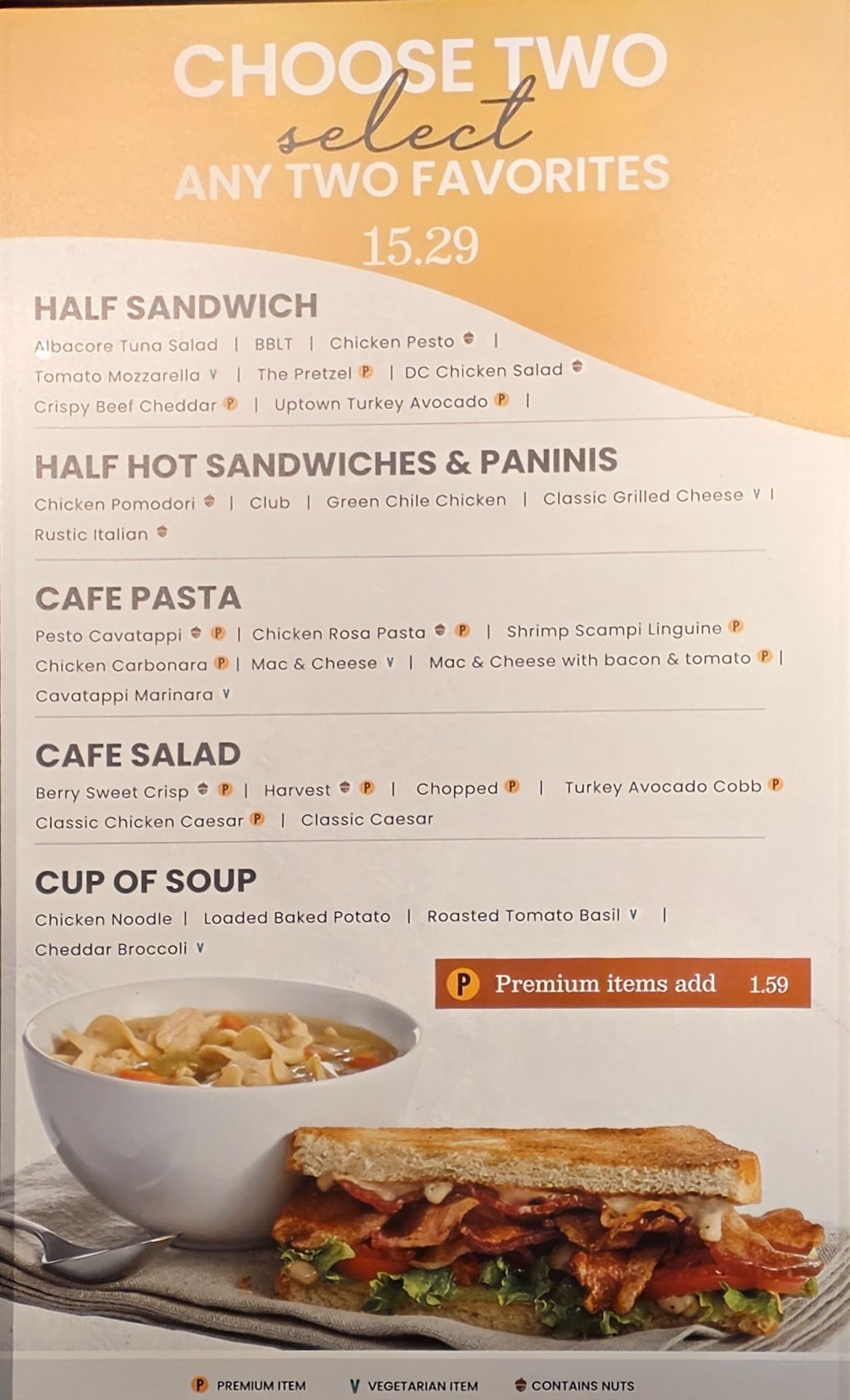 Coner Bakery 2가지 메뉴 $6.99 - 2