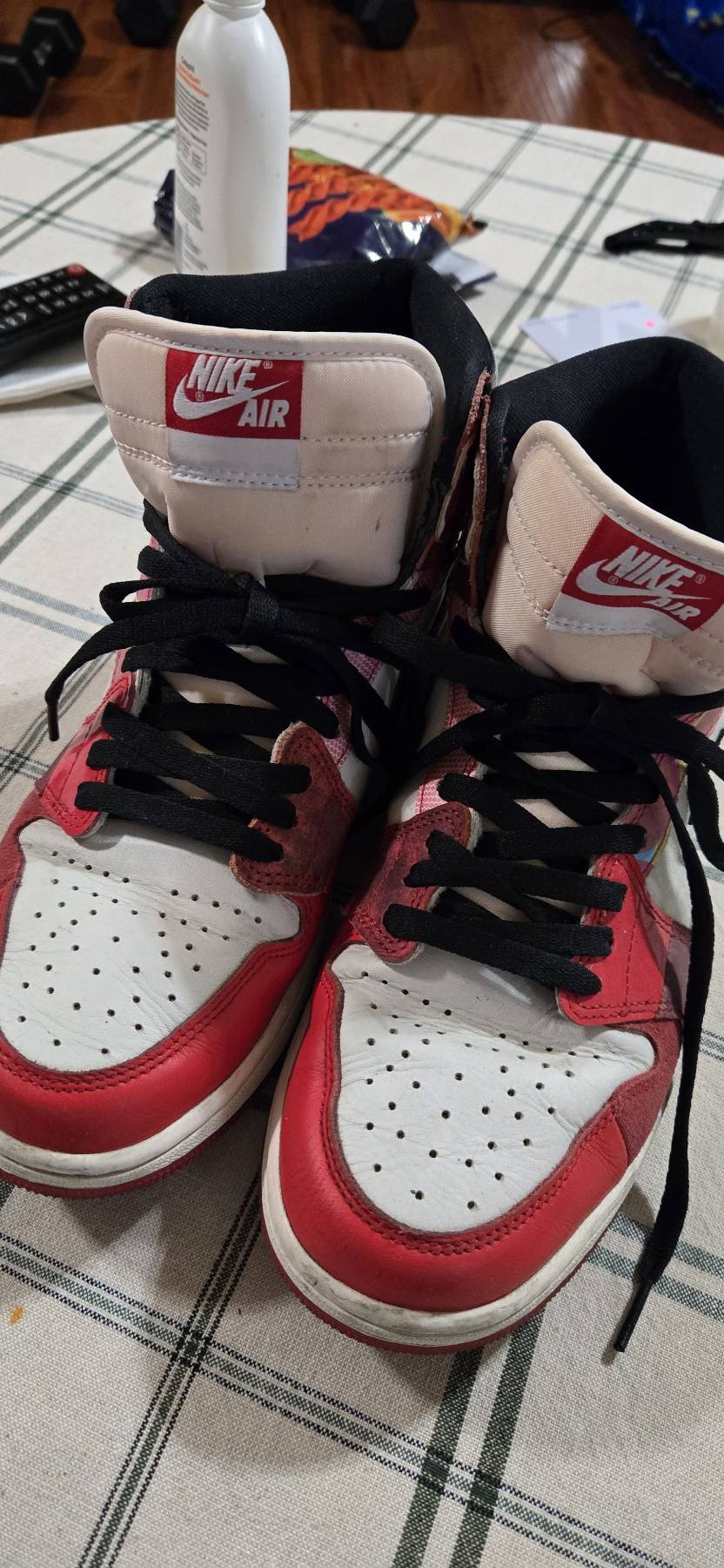 Nike Air Jordan 1 빨강 흰색 검정 하이탑 - 1