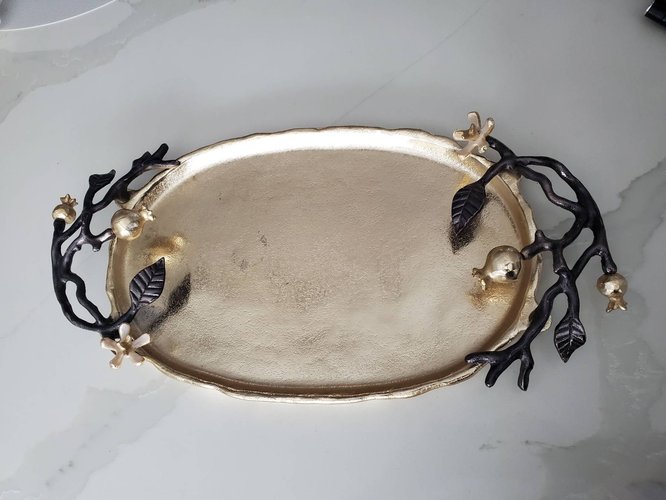 gold tray
