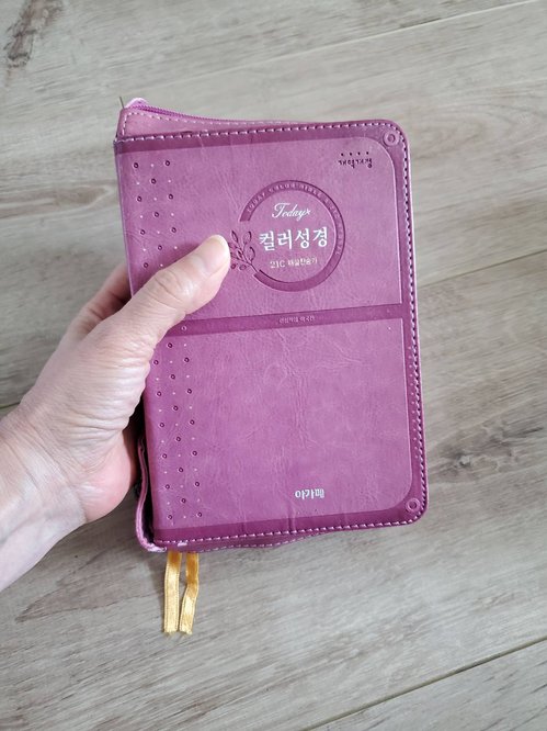 개역개정 핑크 가죽 바이블 새것