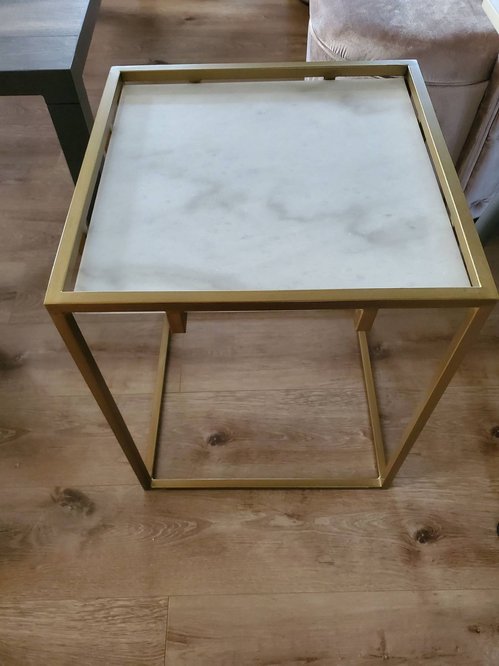 골드 프레임 & 대리석 side table