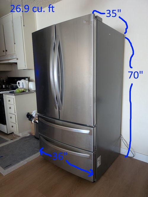 LG 냉장고 27 cu ft French Door
