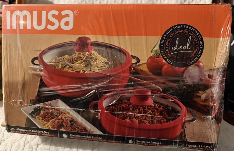 Imusa 2pc 냄비 세트 레드