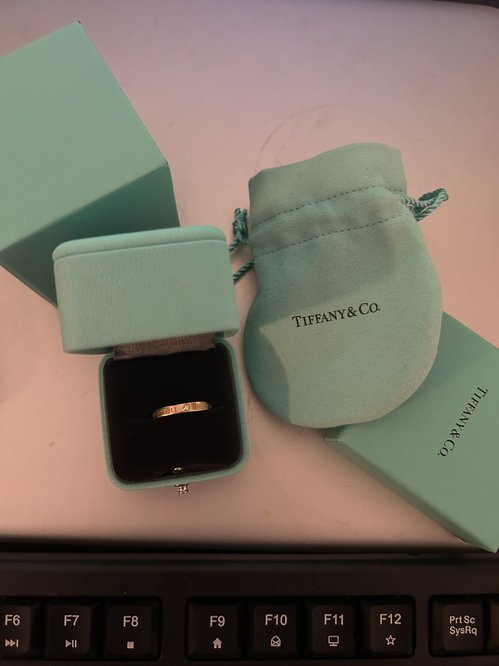 정품 티파니 앤코 티파니 T&co 밴드 링 반지 로즈골드 18k