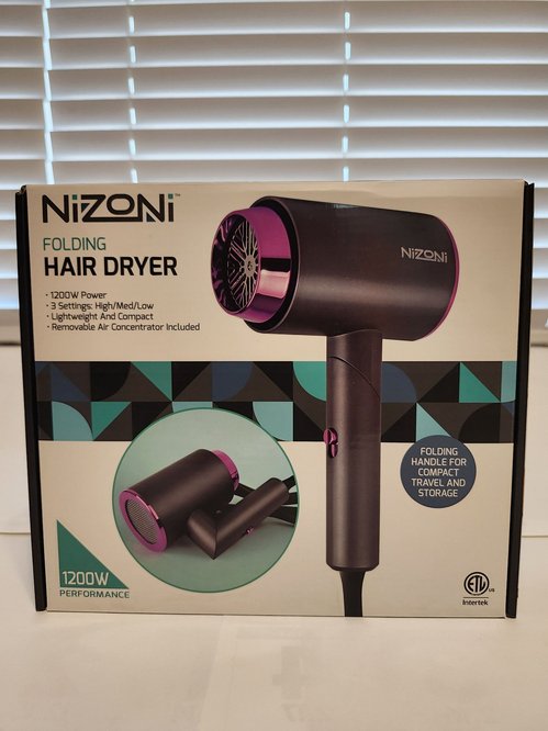 (새 상품) Nizoni 1200W 폴딩 헤어드라이어
