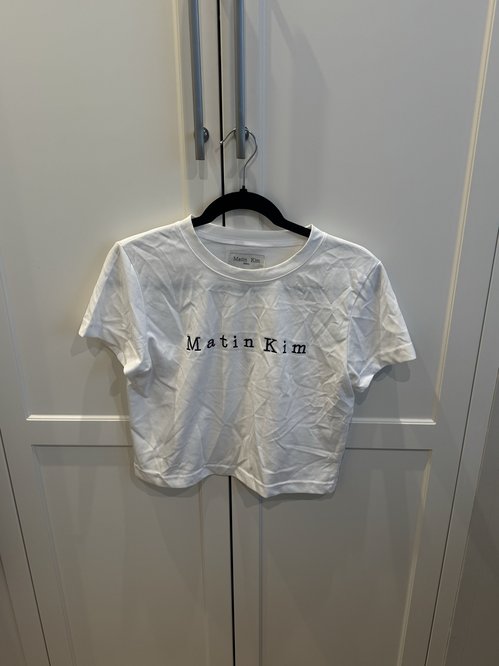 Matin Kim 마땡킴 화이트 티셔츠 freesize