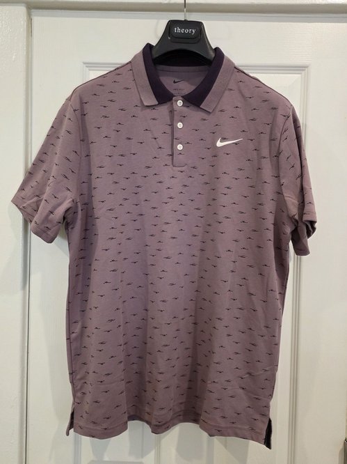 Nike 드라이핏 패턴 반팔 폴로셔츠 (버건디)
