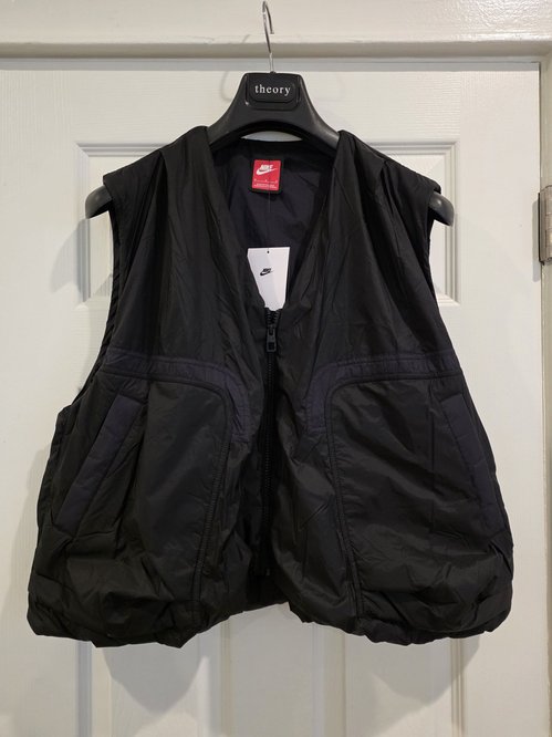 $180 Authentic Nike Tech Woven Running Vest Black Mens Size M Lightweight