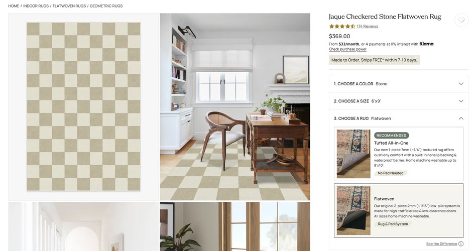 Washable rug