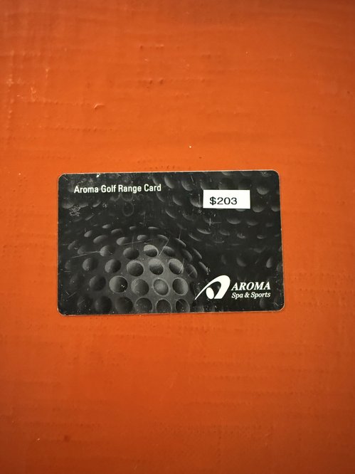 Aroma Golf Range Card $203